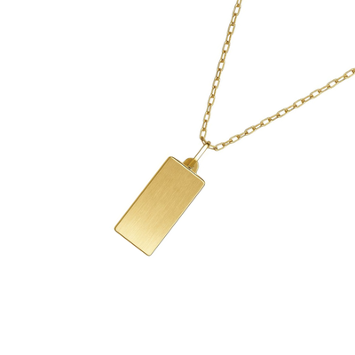 Imagen 2 del producto Colgante Oro Miel 18kt Placa Rectangular Lisa