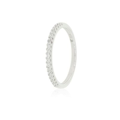 Anillo Plata Esterlina 925 Medio Cintillo con Circonita