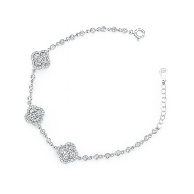 Pulsera Plata Esterlina 925 Modelo Florentina con Circonita