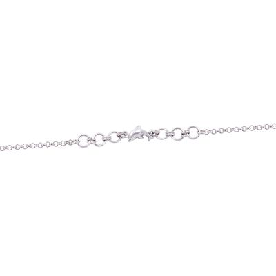 Pulsera de Plata Esterlina 925 Eslabones y Delfín