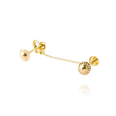 Imagen 2 del producto Aros de Oro 18kt Modelo Mariposa con Círculo