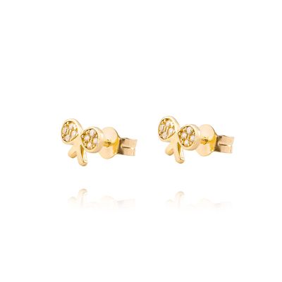 Imagen 2 del producto Aros de Oro 18kt Modelo Rosa