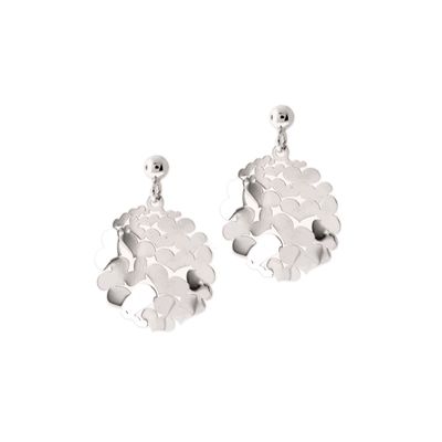 Aros de Plata Esterlina 925 Disco de Corazones