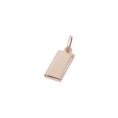 Colgante Oro Miel 18kt Placa Mixta 8x15mm
