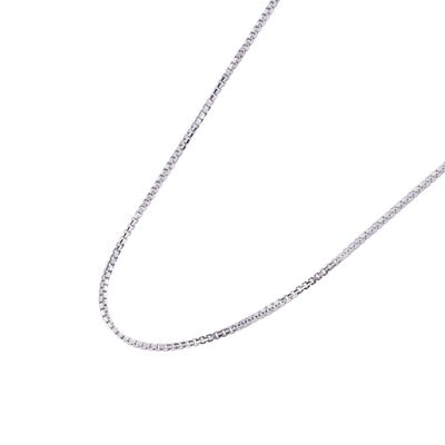 Imagen 2 del producto Cadena de Oro Blanco 18kt Eslabon Caja 40CM