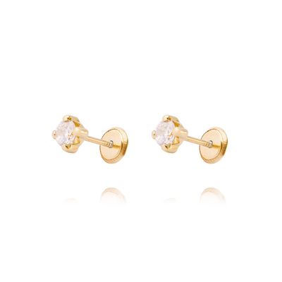 Imagen 2 del producto Aros de Oro 9kt Circonita Pequeño 4 Grifas