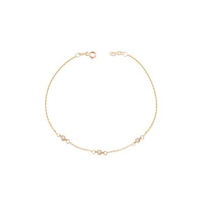 Pulsera de Oro 18kt Tres Circonita