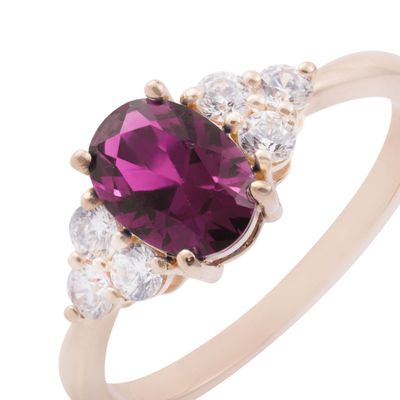 Imagen 2 del producto Anillo en Oro Miel 18kt Aura Carmesí