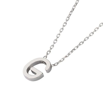 Collar de Plata Esterlina 925 Letra G