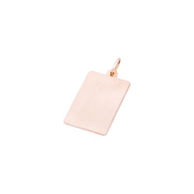 Colgante Oro Miel 18kt Placa Lisa