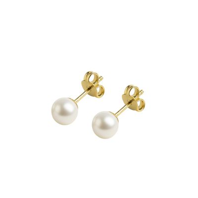 Aros de Oro 18kt Perla Cultivada de 5.0mm a 5.5mm