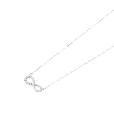 Collar de Plata Esterlina 925 Infinito Circón