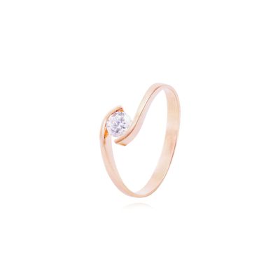 Imagen 1 del producto Anillo Oro Miel 18kt Ojo Circón