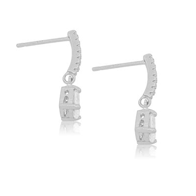 Imagen 2 del producto Aros de Plata Esterlina 925 Gota Circon