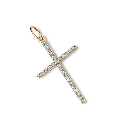 Imagen 2 del producto Colgante Oro Amarillo 18kt Cruz Circonitas