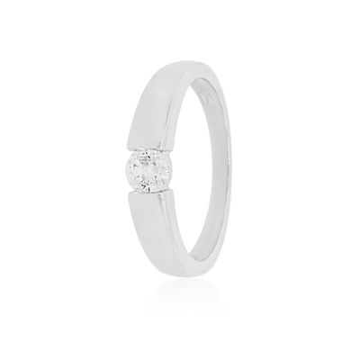 Anillo de Plata Esterlina 925 Solitario Union Circon