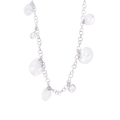 Imagen 2 del producto Collar de Plata Esterlina 925 Circonita y Medallones Colgantes