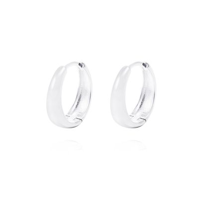 Aros de Plata Esterlina Argollas Lisas