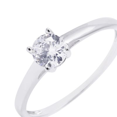 Imagen 2 del producto Anillo de Plata Esterlina Solitario con Circonita