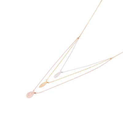 Collar de Oro 18kt Multicolor Diamante de 16pts