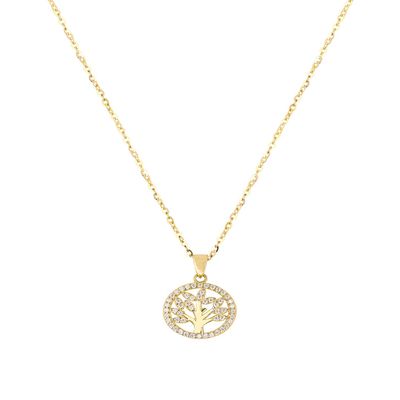 Imagen 2 del producto Colgante de Oro 18kt Arbol de la Vida en Circones