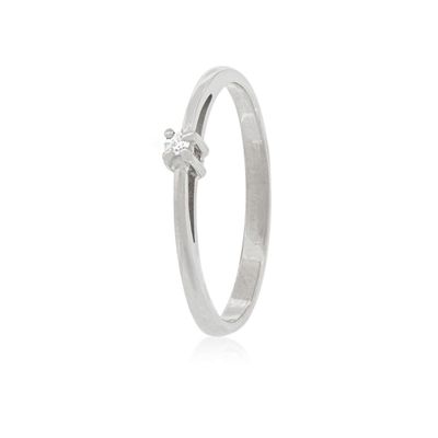 Imagen 1 del producto Anillo Compromiso Oro Blanco 18kt  Mónaco 1x10ptos Diamante