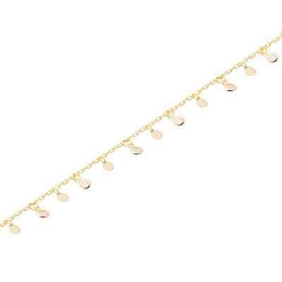 Pulsera Plata Esterlina 925 Gotas Circonita Revestido