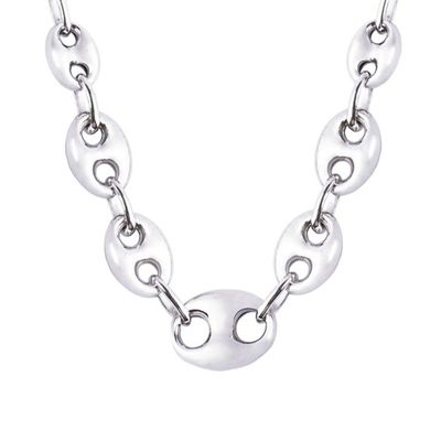 Imagen 2 del producto Collar de Plata Esterlina 925 Eslabones Grandes y Pequeños