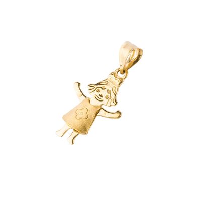 Colgante de Oro 18kt Niña Vestido