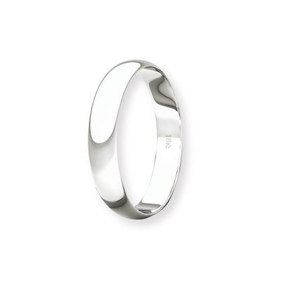 Imagen 1 del producto Argolla Matrimonio de Oro Blanco 18kt Inglés Bari de 3,0mm