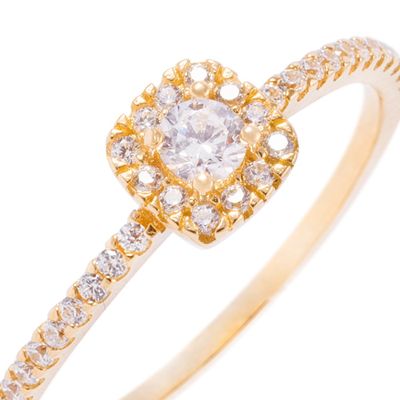 Imagen 2 del producto Anillo Oro Amarillo 18kt Circonita Central 3MM