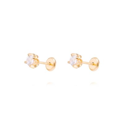 Imagen 1 del producto Aros de Oro 18kt Circón 3,5MM