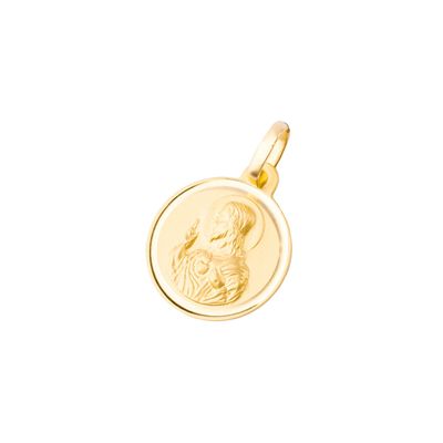 Colgante de Oro 18kt Sagrado Corazon de Jesus 14mm