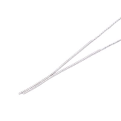 Collar Oro Blanco 18kt Eslabones y Diamantes 1,55 Qlts