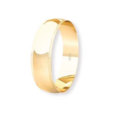Argolla Matrimonio de Oro Amarillo 18kt Inglés Alejandrina de 5,0mm