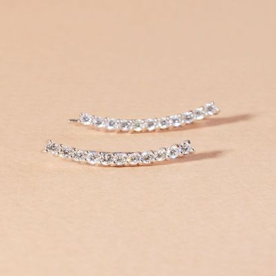 Imagen 2 del producto Aros de Oro Blanco 18kt Diamantes 40Pts Total | Danielle Costantini