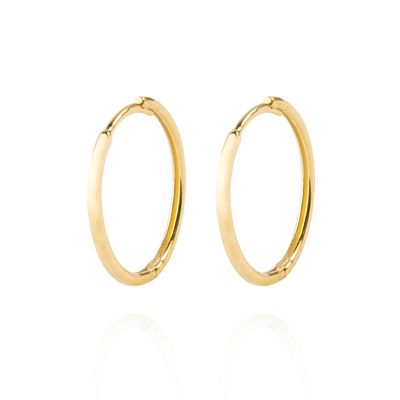 Aros de Oro 18kt Argollas Delgada