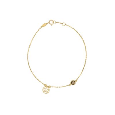 Pulsera de Oro 18kt Flor de Topacio