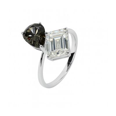 Anillo de Plata Esterlina 925 Champagne con Circonita