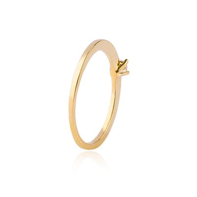 Imagen 2 del producto Anillo Compromiso de Oro 18Kt Solitario de 4mm