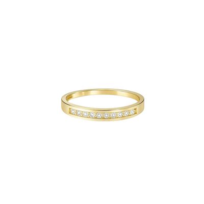 Anillo Oro Amarillo 18kt Diamantes Riel 23 Pts