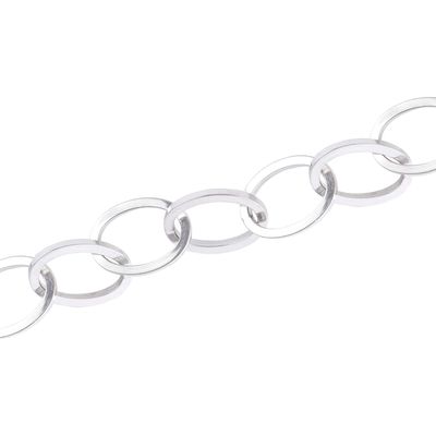 Imagen 2 del producto Pulsera Oro Blanco 18kt Óvalos