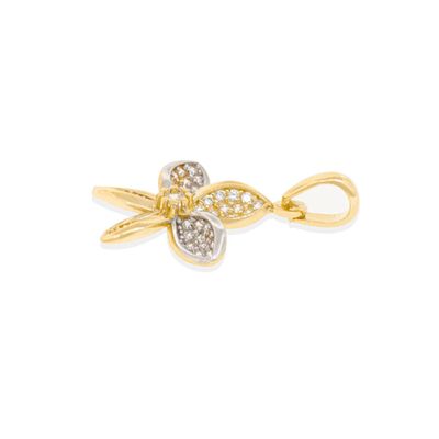 Imagen 2 del producto Colgante de Oro 18kt Flor Bicolor