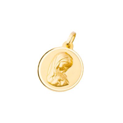 Colgante de Oro 18kt Virgen Niña 16mm
