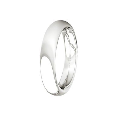 Argolla Matrimonio de Oro Blanco 18kt Inglés Garda Ergofit de 3,5mm