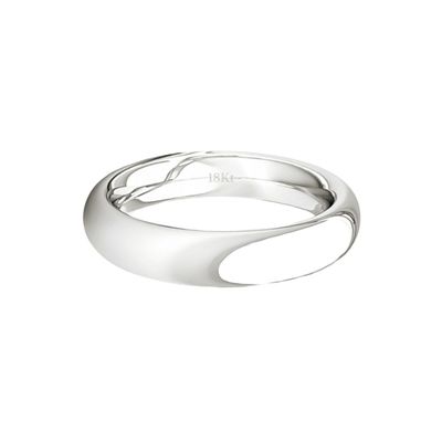 Imagen 2 del producto Argolla Matrimonio de Oro Blanco 18kt Inglés Garda Ergofit de 3,5mm