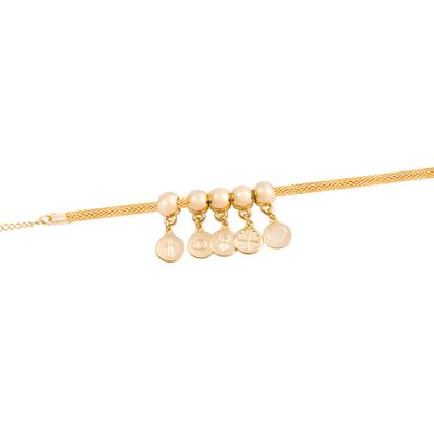 Imagen 2 del producto Pulsera de Plata Esterlina 925 Protectora dijes Bañado en Oro 14kt