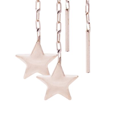 Imagen 2 del producto Aros Oro Miel de 18kt  Cadena Estrella