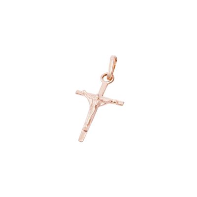 Colgante Oro Miel 18kt Cruz Cristo 15x26