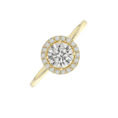 Imagen 2 del producto Anillo Oro Amarillo 14kt Girasol Circonita Central 6MM
